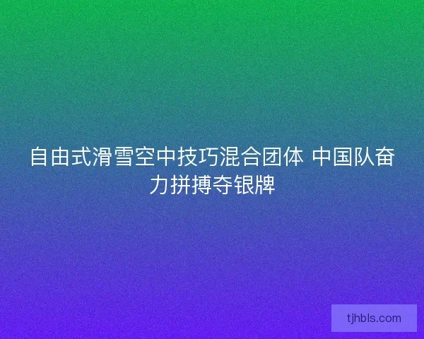 自由式滑雪空中技巧混合团体 中国队奋力拼搏夺银牌 自由式滑雪空中技巧混合团体 中国队奋力拼搏夺银牌