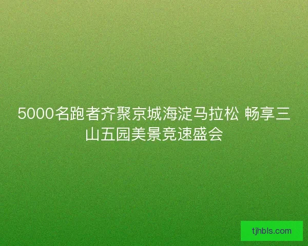 5000名跑者齐聚京城海淀马拉松 畅享三山五园美景竞速盛会 5000名跑者齐聚京城海淀马拉松 畅享三山五园美景竞速盛会