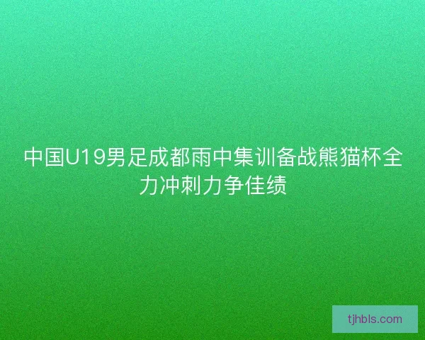 中国U19男足成都雨中集训备战熊猫杯全力冲刺力争佳绩 中国U19男足成都雨中集训备战熊猫杯全力冲刺力争佳绩